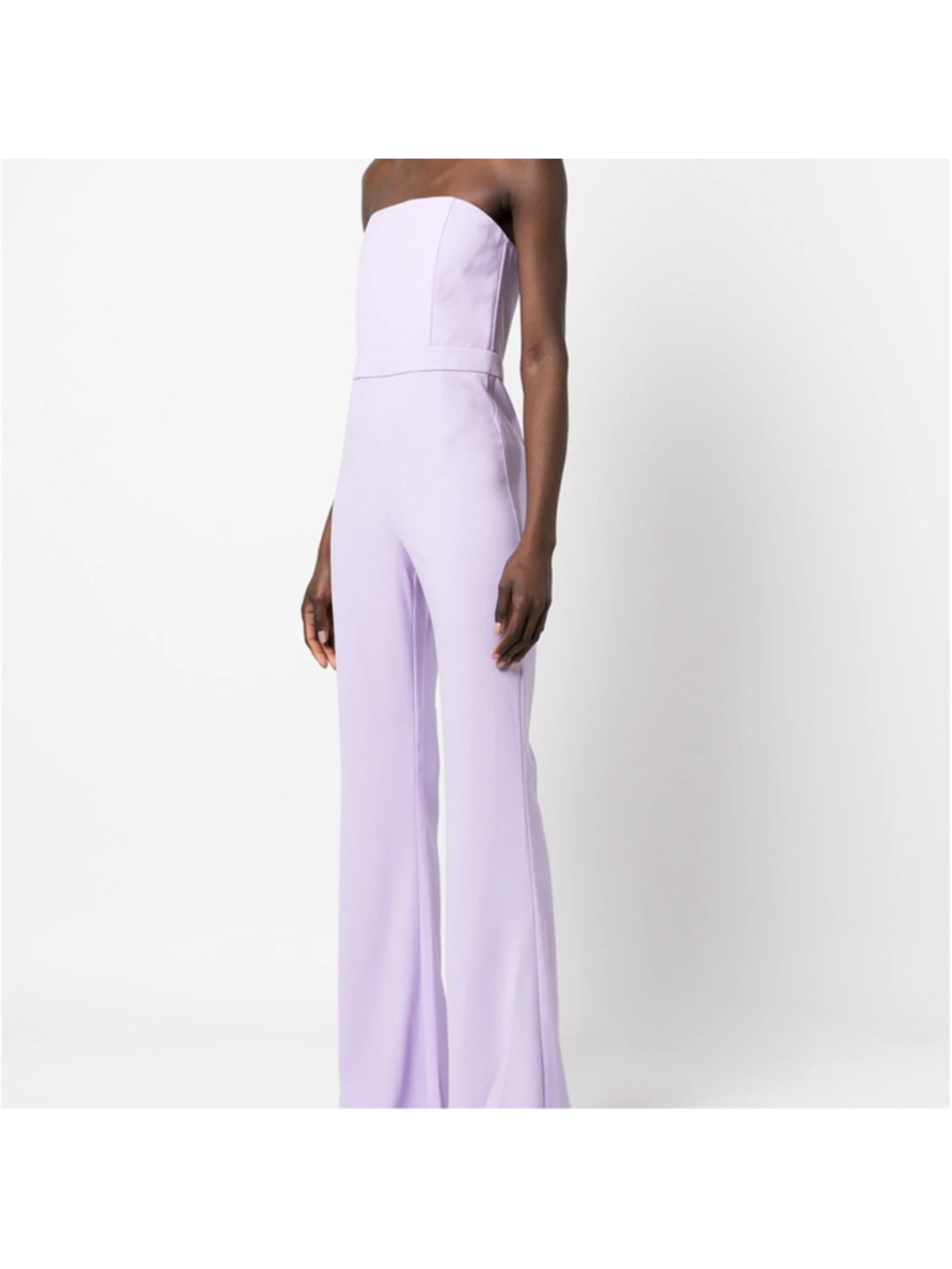 Alice + Olivia Lavera Crepe Flared Leg Jumpsuit - Picture 2 of 10
